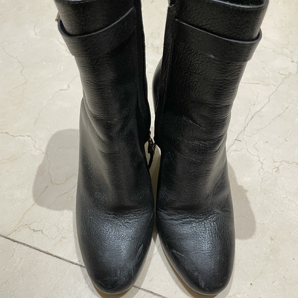 Fendi black wedge booties
